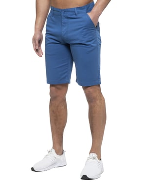 Enzo | Heren Chino Korte Broek In Koningsblauw