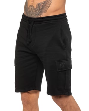 Enzo | Heren Cargo Korte Broek - Zwart