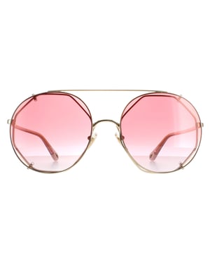 Chloe Round Dames Gold Red Gradient Ch0041s
