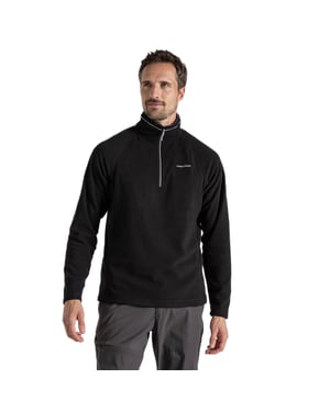 Craghoppers Heren Corey VI Half Zip Fleece Top (Zwart)