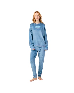 Winterpyjama's lange mouwen fluweel MU5 vrouwen
