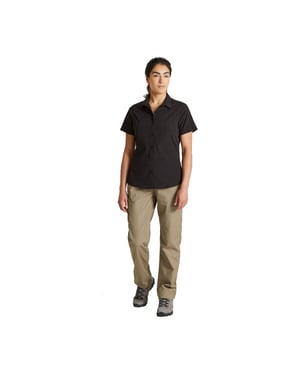 Craghoppers Dames/dames Expert Kiwi Shirt met korte mouwen (Zwart)