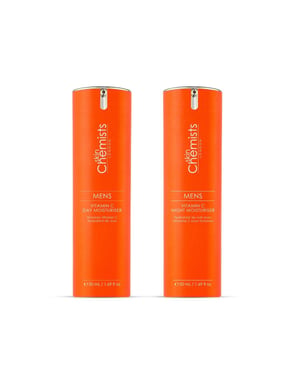 skinChemists Anti-verouderingsroutine met vitamine C voor mannen, dag en nacht
