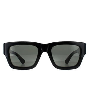Gucci Vierkant Heren Zwart met Havana Grijs GG1668S