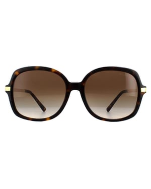 Michael Kors Square dames donkere schildpad goud bruin gradiënt zonnebril