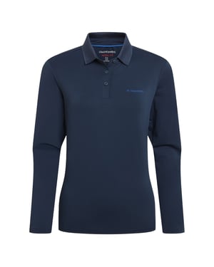Craghoppers Dames/Dames Thornbury Nosilife Golf Poloshirt met lange mouwen (Blauwe Marine)