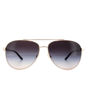 Michael Kors Aviator Womens Rose Gold Brown Gradient zonnebril