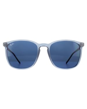 Ray-Ban Square Mannen Transparant Blauw Blauw Gradient Zonnebril