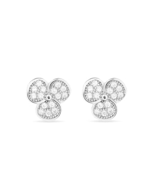 Luxenter oorbellen, 925 sterling zilveren en gerhodineerde dolk oorbellen met glanzende zirkonia's