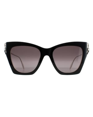 Alexander McQueen Cat Eye Dames Zwart Silver Grijs Gradient AM0375S