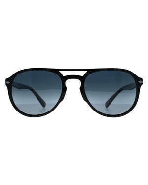 Persol Aviator Unisex Zwart Blauw Verloop Gepolariseerde Zonnebril