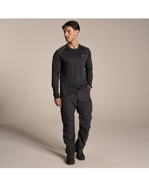 Craghoppers Heren Nour Nosilife T-shirt met lange mouwen (Donker ijzer)
