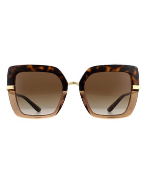 Dolce & Gabbana Zonnebril DG4373 325613 Top Havana On Transparent Bruin Bruin Verloop