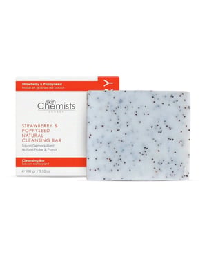 skinChemists Reinigende zeep met aardbei en anti-aging effect van maanzaad, 100 g