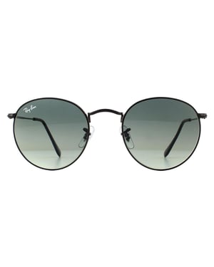 Ray-Ban Zonnebril Ronde Platte Lenzen 3447n 002/71 Zwart Grijs Verloop 50mm