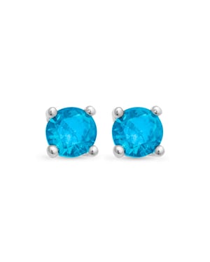 Luxenter oorbellen, 925 sterling zilver, otieno en blauw topaas hydrothermale kwarts met 18K vergulde afwerking