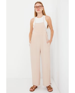 Ontspannen Pasvorm Wijd Pijpen Jumpsuit met Vierkante Kraag
