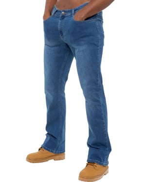 Enzo Heren Bootcut Stretch Denim Jeans