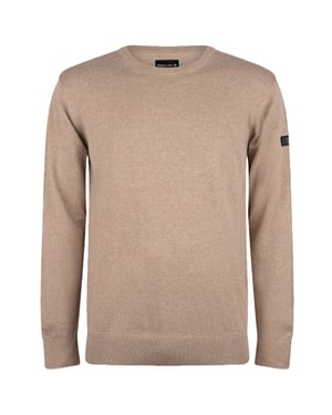 Presly & Sun Trui Will R-Neck Knitted Pullover  Beige