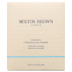 Molton Brown geurkaars met de geur van kustcipres en zeevenkel (190 g)