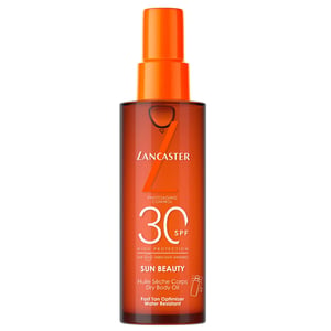 Lancaster Sun Beauty Satin Dry Oil SPF30 - Snelle bruiningsoptimalisator voor een stralende huid