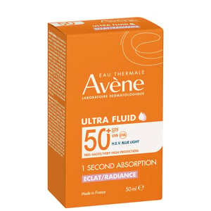 Avène Ultra Fluid Radiance Zonnebrandcrème SPF50+ 50 ml voor een stralende huid