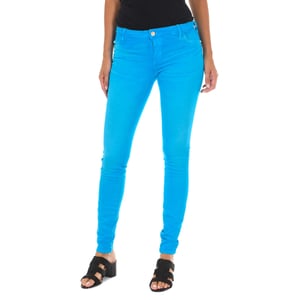 Lange denim broek gedragen effect met elastische stof 10DB50210-G272 vrouw