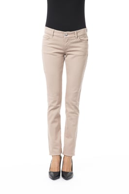 BYBLOS Vrouwen Beige Katoenen Jeans & Broek