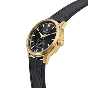 Heritor Automatic Argento leren band horloge