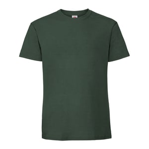 Fruit of the Loom Heren Iconic Premium Ringspun Katoen T-Shirt (Fles groen)
