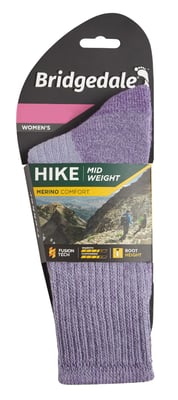 Bridgedale - Dames Wandeling Middelgewicht Merino Wol Sokken - Violet