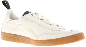 Unisex Premium lederen bovenkant veter omhoog Retro Fashion Trainer met verweerde afwerking