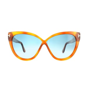 Tom Ford Zonnebril 0511 Arabella 53W Blonde Havana Blauw Verloop