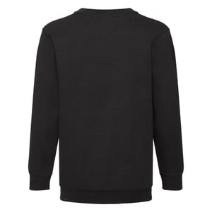 Fruit of the Loom Kinder/Kids Klassiek Sweatshirt met Inzet (Zwart)