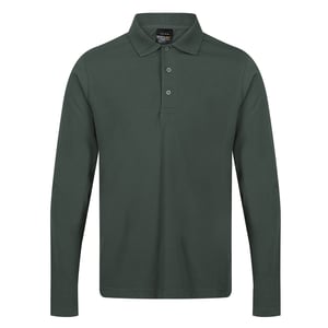 Regatta Heren Pro Poloshirt Met Lange Mouwen (Donkergroen)