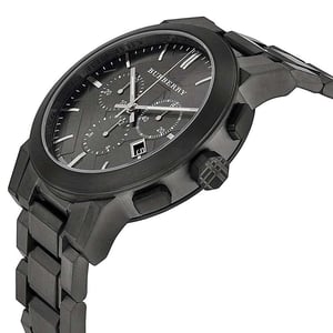 Burberry Herenhorloge BU9354 Groot Ruit Grijs Ion-plated Roestvrij Staal