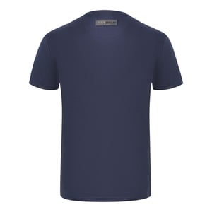 Plein Sport Brand Signature Logo Marineblauw T-shirt