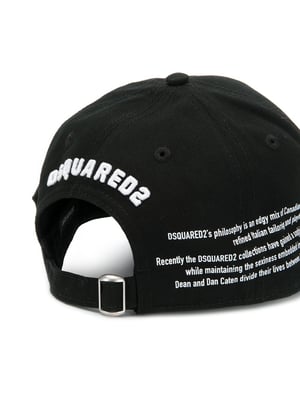 Dsquared2 ICONISCHE baseballpet met geborduurd logo in zwart