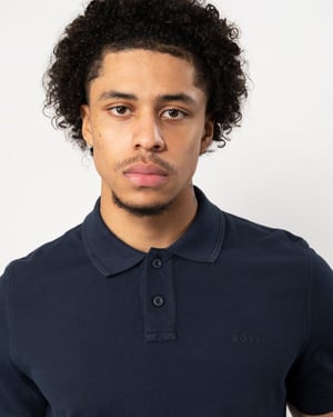 BOSS Orange Prime Heren Katoen-Piqué Polo Shirt met Logo Print NOS