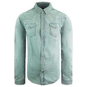 Scotch & Soda Regular Fit Heren Denim Overhemd