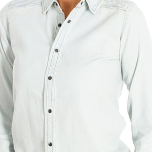 Dames denim shirt met lange mouwen 8381