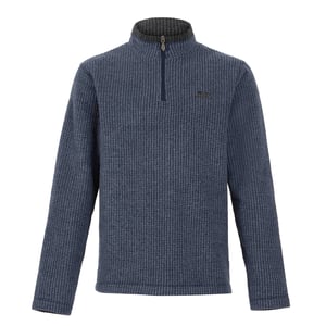 Weird Fish Heren Newark Grid Eco Friendly Quarter Zip Fleece Top (Marine)