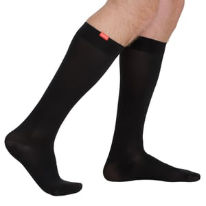 Vochtafvoerende nylon 15-20 mmhg compressiesokken - Zwart