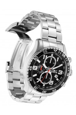 Invicta Specialty  14875 Heren Horloge - Quartz Uurwerk - Roestvrij Staal met zwarte Wijzerplaat - 45mm