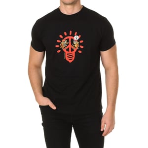 PEACE BULB heren t-shirt met korte mouwen en ronde hals