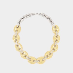 X Acht ketting van verguld messing