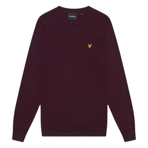 Lyle & Scott rijke bordeauxrode pull-over trui met ronde hals