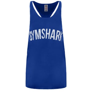 Gymshark Bold Stringer Heren Blauwe Tank Top