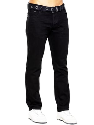 Enzo Denim Rechte Jeans Heren - Zwart