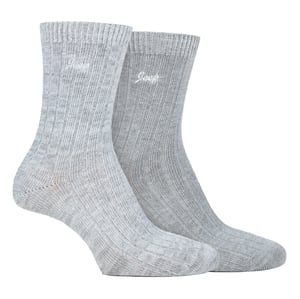 Dames Wandelsokken | Jeep | 2-Pack Hoogwaardige Polyester Hardloopsokken - Slate / Wit